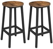 Бар стол LOE кафяв/черен