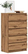 855997 vidaXL Скрин с чекмеджета, дъб артизан, 60x36x103 см, инженерно дърво