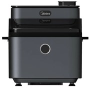 Фритюрник с горещ въздух Midea MF-CY75A2, 1700W, 7.3L, LED дисплей, Изсушаване, Технология JuicyCrispy, Сив