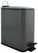 Тъмносиво стоманено кошче за боклук с педал 5 l Erik – Spirella
