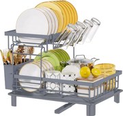 Сушилник за съдове HausRoland HR306-4, 2 нива, 48.5 х 33 х 32.5 см, Сив