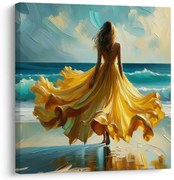 Картина на платно – Романтична разходка край океана