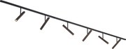Модерна релсова система черна с 6 тъмно бронзови прожектора 1-фазна - Slimline Avery