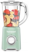 Блендер Techwood TBL-782, 500W, 1.5 л, 2 скорости + импулси, Стоманени ножове, Светлозелен
