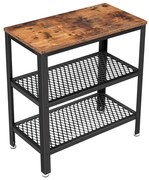 Странична масичка ELDUR кафява/черна