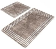 Кафяви кадифени килими за баня в комплект от 2 бр. 60x100 cm – Mila Home