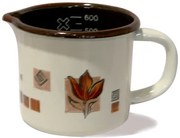 Емайлирано канче 10см 600мл с декор RUSTCA - 4/10 РЯ-(12-1722)