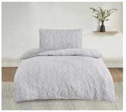 Сиво единично спално бельо от жакард 140x200 cm Florida – My House