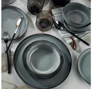 Комплект за хранене 18 части, син, порцелан