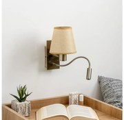 Brilagi - LED Аплик NUBILA 1xE27/25W/230V+LED/3W месинг/светлокафяво