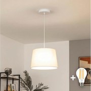 Brilagi - LED полилей на кабел CERIA 1xE27/40W/230V Ø 30 см бежов