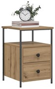 857261 vidaXL Нощни шкафчета, 2 бр дъб артизан 34x35,5x50 см инженерно дърво