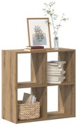852833 vidaXL Библиотека, дъб артизан, 68,5x32x68,5 см, инженерно дърво