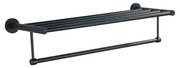 Aqualine - Стенна закачалка за кърпи SAMBA 21x62,5 см черен