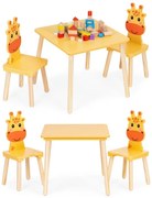 Детско обзавеждане - маса и 2 стола с подлакътници във формата на жираф