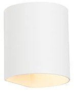 Модерна стенна лампа бяла със светлинен ефект - Sabbio