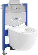 Mexen вграден комплект WC стелаж Fenix XS-U с WC чиния Lena, бял гланц - 6853322XX00