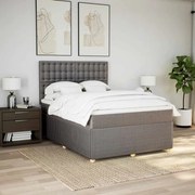 3294425 vidaXL Боксспринг легло с матрак, таупе, 160x200 см, плат