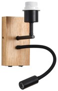 Brilagi - LED Гъвкав аплик NUBILA WOOD 1xE27/25W/230V + LED/3W дъб/черен