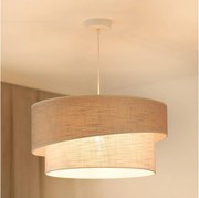 Brilagi - Пендел DOVER SHINE 1xE27/15W/230V Ø 50 см сив/кремав