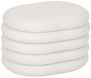 Пуф със съхранение atmosphera Giulia, Букле, Бял