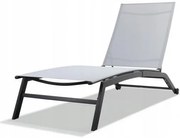 Регулируем шезлонг за градината в светлосив цвят