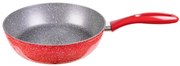 Дълбок тиган ZEPHYR Red Passion ZP 4419 E24D, 24х6.5 см, Мраморно покритие, Индукция, Червен