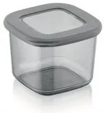 Horecano - Пластмасова кутия квадратна със силиконов капак 550мл антрацит HOME-(BNM-0698)