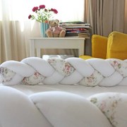 BLOSSOM Плетен обиколник 330 см БЯЛ С ЦВЕТЯ