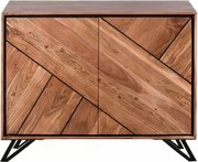 Шкафче от масивна акация в естествен цвят 120x78x40 cm Ambala – Interia Home &amp; Living