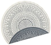 Сив и кремав килим за открито , ⌀ 140 cm Porto - NORTHRUGS