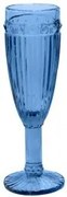 Стъклена чаша за шампанско ф6х20cm 190ml СИНЬО OLD SCHOOL-(HC-93958) 194610-1
