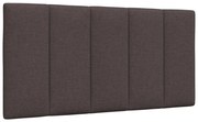 4019152 vidaXL Мека табла за легло Hanko, тъмнокафява, 100 см, плат