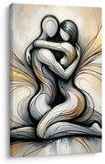 Картина на платно – Абстрактна прегръдка в хармония