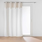 Бяло/бежово перде със смес от памук 140x240 cm Milano – douceur d'intérieur
