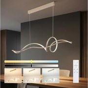 Brilagi - LED полилей на кабел с димер SIGNATURE LED/55W/230V 120x23 cm бежов + дистанционно управление