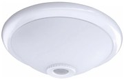 Плафон с датчик за движение MANA 2xE27/40W/230V Ø 30 см бял