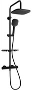 Mexen KT33 външна душ система с дъждовална и термостатичен смесител, черен - 771503393-70