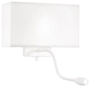 Ideal Lux - LED Гъвкав аплик HOTEL 1xE27/60W/230V + LED/1,5W бял