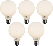 Комплект от 5 E27 димируеми LED крушки Опал G95 5W 450lm 3000K