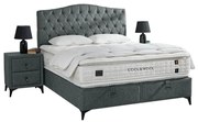 Тапицирана спалня с матрак Sonata COOL WOOL, Амортисьор, 160 x 200 см, Сив