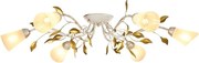 Brilagi - Полилей за повърхностен монтаж FLORA 6xE14/60W/230V златист/кремав/патина