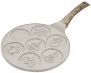 Тиган за палачинки Klausberg KB 7970, 26.5 см, 7 отделения, Незалепващо покритие, Индукция, Бежов