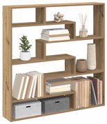 860030 vidaXL Стенен кубичен рафт, 7 отделения, дъб артизан, инженерно дърво
