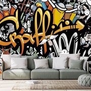 Тапет – Графити на тухлена стена