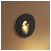 Brilagi - Външно вградено LED осветително тяло STAIRDOT, 2W/230V, черно, IP65, кръгло