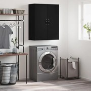 834979 vidaXL Стенен шкаф черен 69,5x34x90 см инженерно дърво