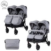 Детска количка за близнаци DUO LORELLI - Cool GREY