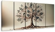 картини от 5 части – Декоративно дърво на живота с орнаменти