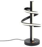 Дизайнерска настолна лампа черна вкл. LED димируема - Rolla